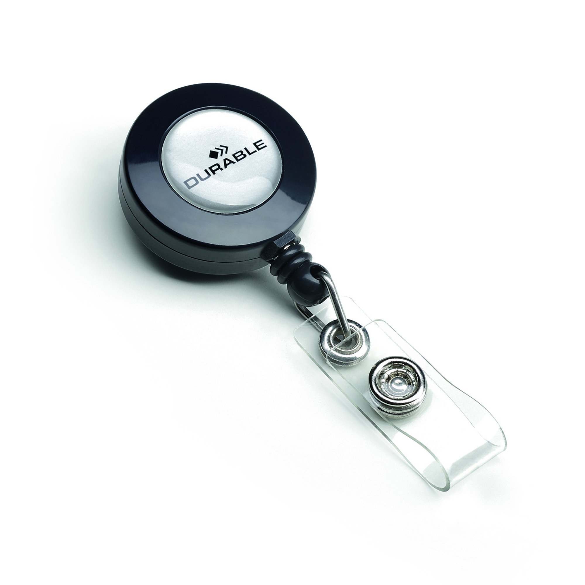 Durable, Retractable Badge Reel - 10 box, Color Finish Gray, Model# 815258